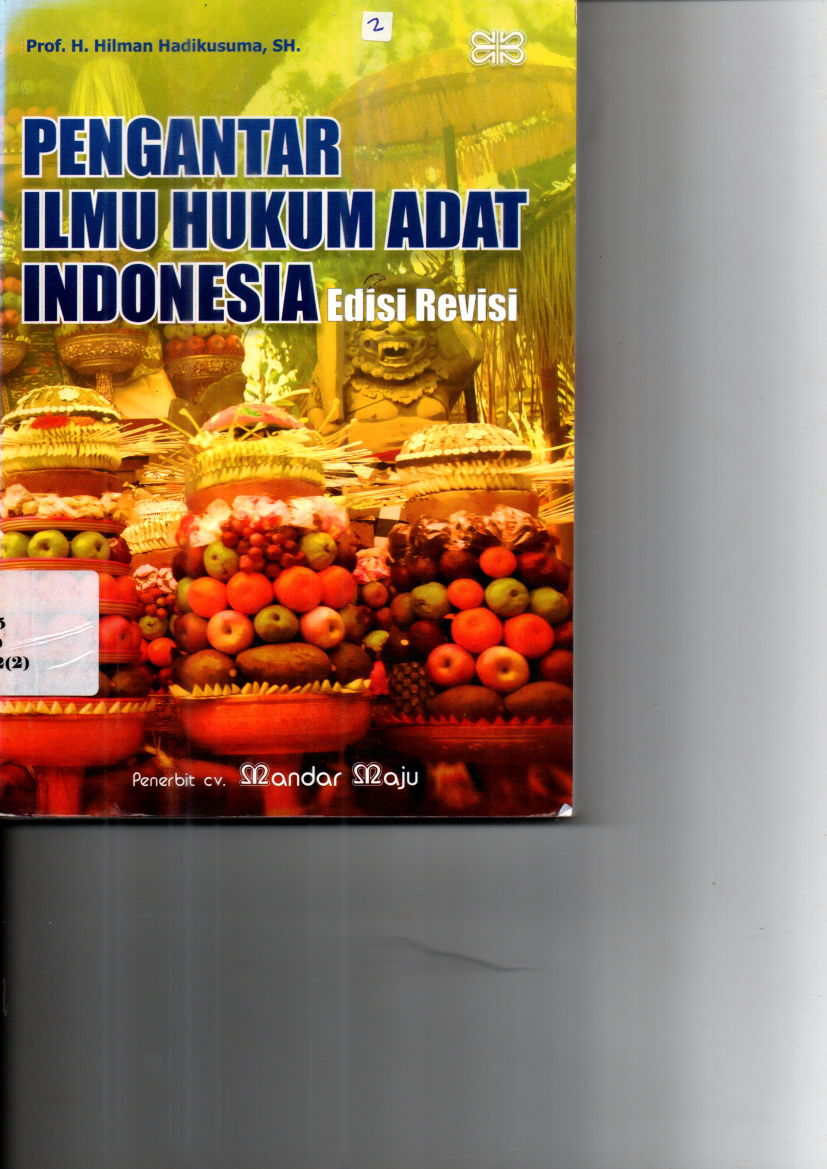 Pengantar Ilmu Hukum Adat Indonesia (Cet. 3)