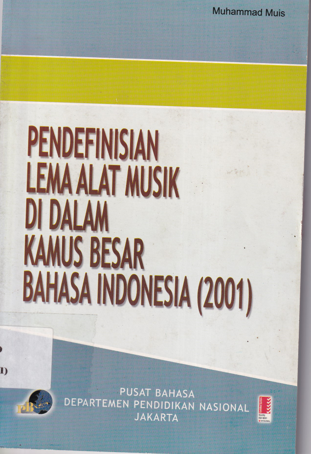 Pendefinisan Lema Alat Musik di dalam Kamus Besar Bahasa Indonesia (2001)