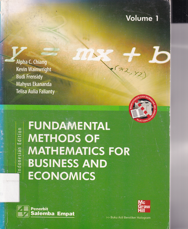 Fundamental Methods of Mathematical For Bussines And Economics (Indonesia Edition, Vol. 1)