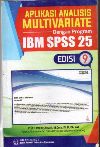Aplikasi Analisis Multivariate Dengan Program SPSS 25
