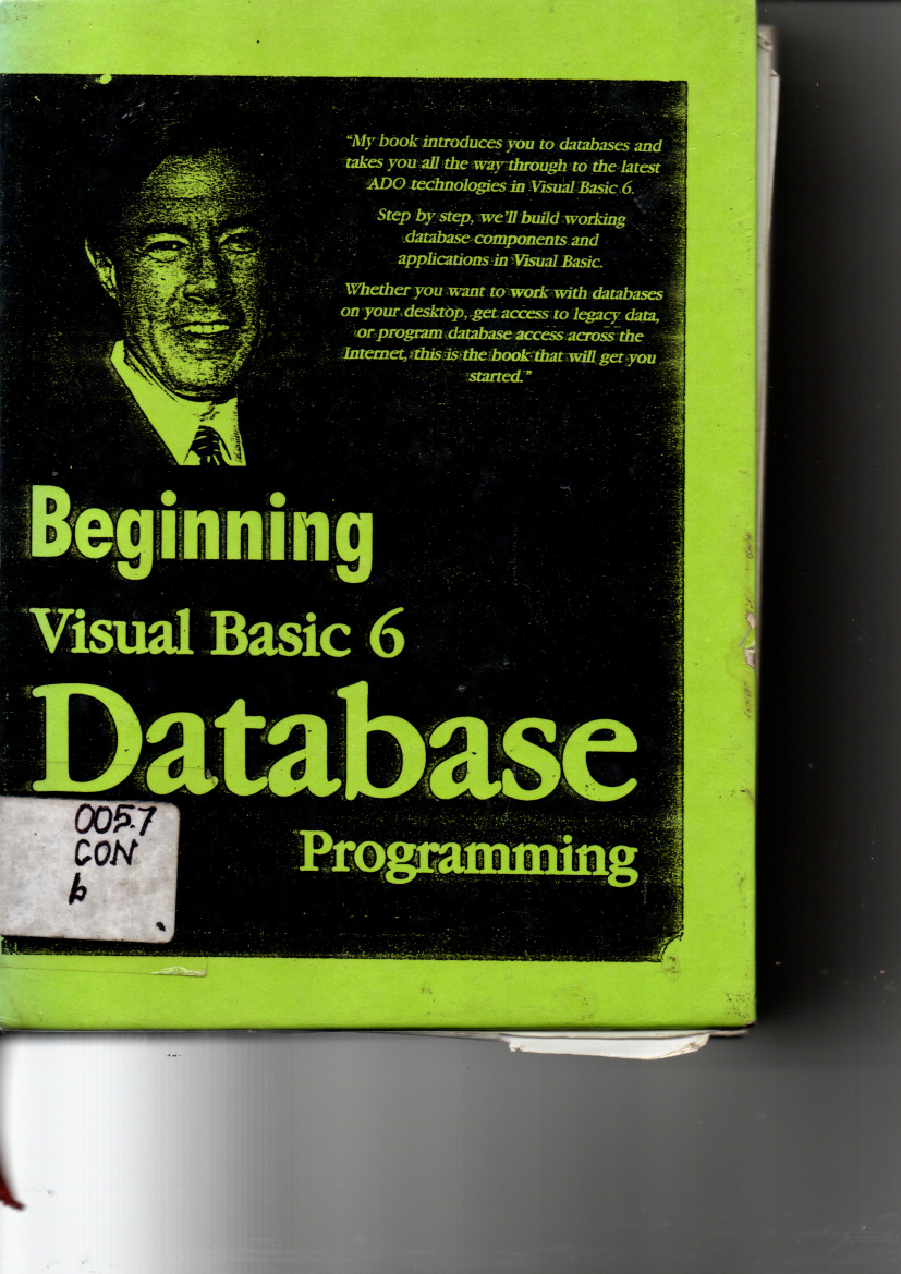 Begining Visual Basic 6 Database Programming