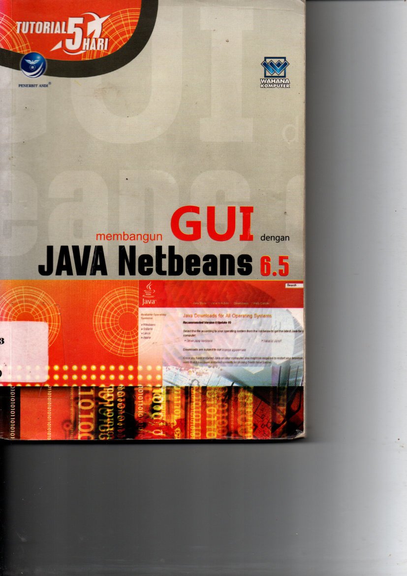 Tutorial 5 Hari Membangun GUI dengan Java Netbeans  6.5
