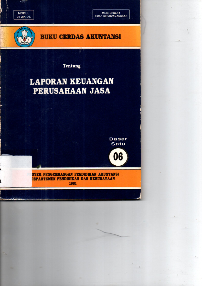 Buku Cerdas Akuntansi Laporan Keuangan Perusahaan Jasa