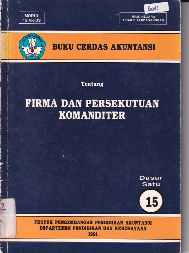 Buku Cerdas Akuntansi Tentang Firma dan Persekutuan Komanditer (Sumbangan)
