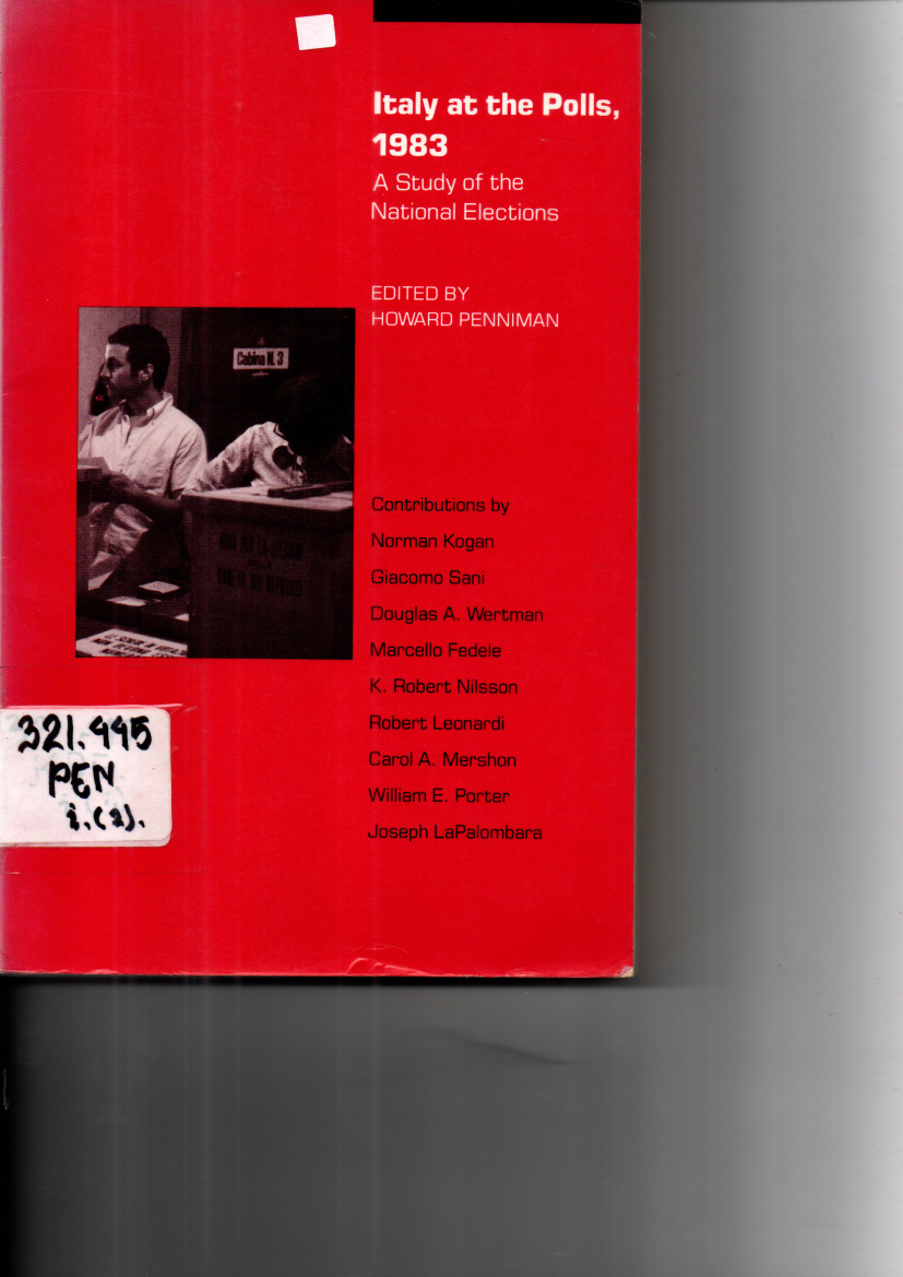 Italy At The Polls 1983, A Study Of The National Elections