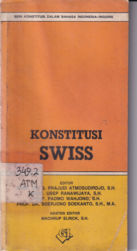 Konstitusi Swiss Cetakan 1