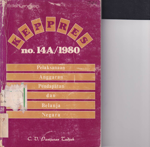 KEPRES No. 14A/1980 Pelaksanaan Anggaran Pendapatan dan Belanja Negara