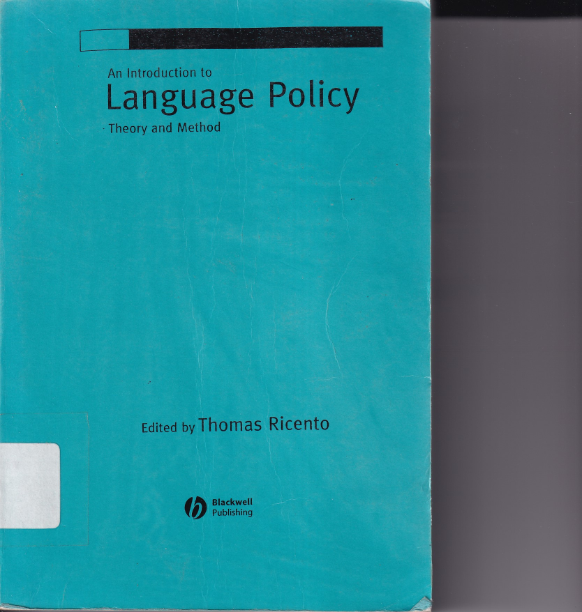 Language Policy: Theory and Method