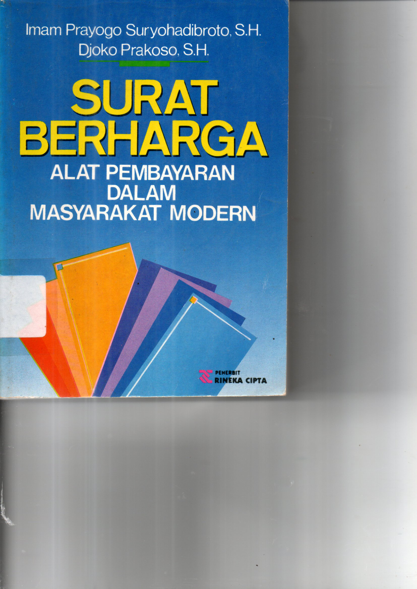 Surat Berharga Alat Pembayaran Dalam Masyarakat Modern (Cet. 3)