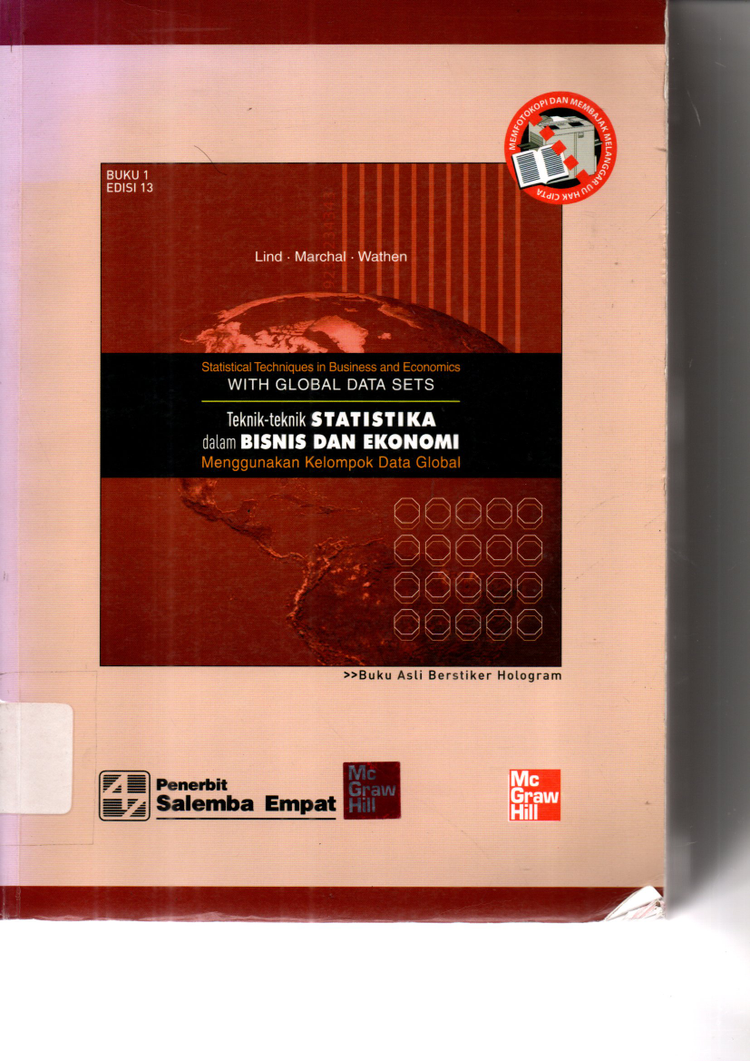 Statistical Techniques in Bussiness and Economics with Global Data Sets - Teknik-teknik Statistika dalam Bisnis dan Ekonomi (Buku 1, Ed. 13)