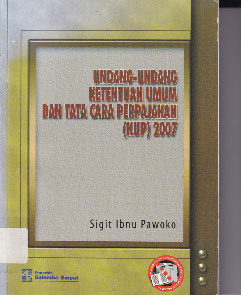 Undang-undang Ketentuan Umum dan Tata Cara Perpajakan
