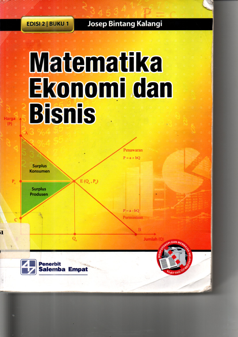 Matematika Ekonomi dan Bisnis (Ed. 2, Buku 1)