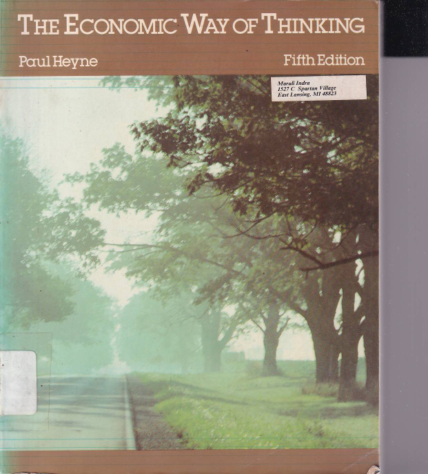 The Economic Way Of Thinking