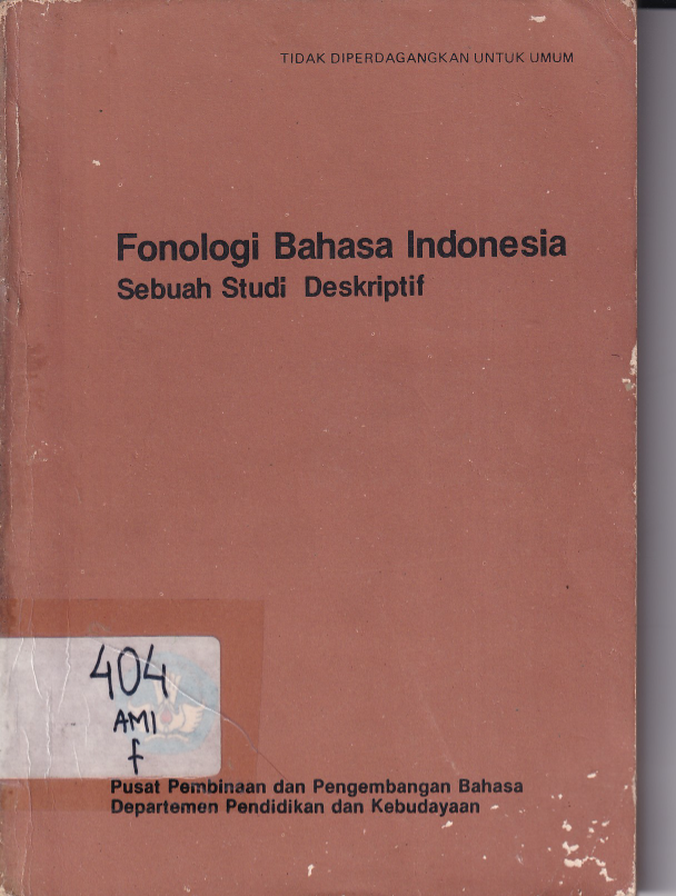 Fonologi Bahasa Indonesia Studi Deskriptif