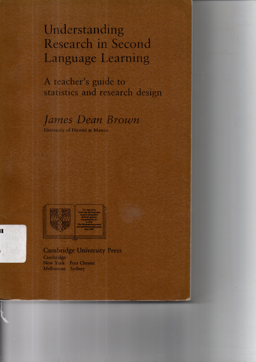 Understanding Research in Second Language Learning