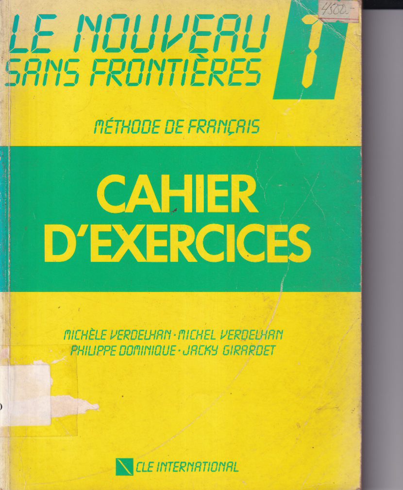 Le Nouveau Sans Frontieres 1 Methode De Francais Cahier D\'Exercices