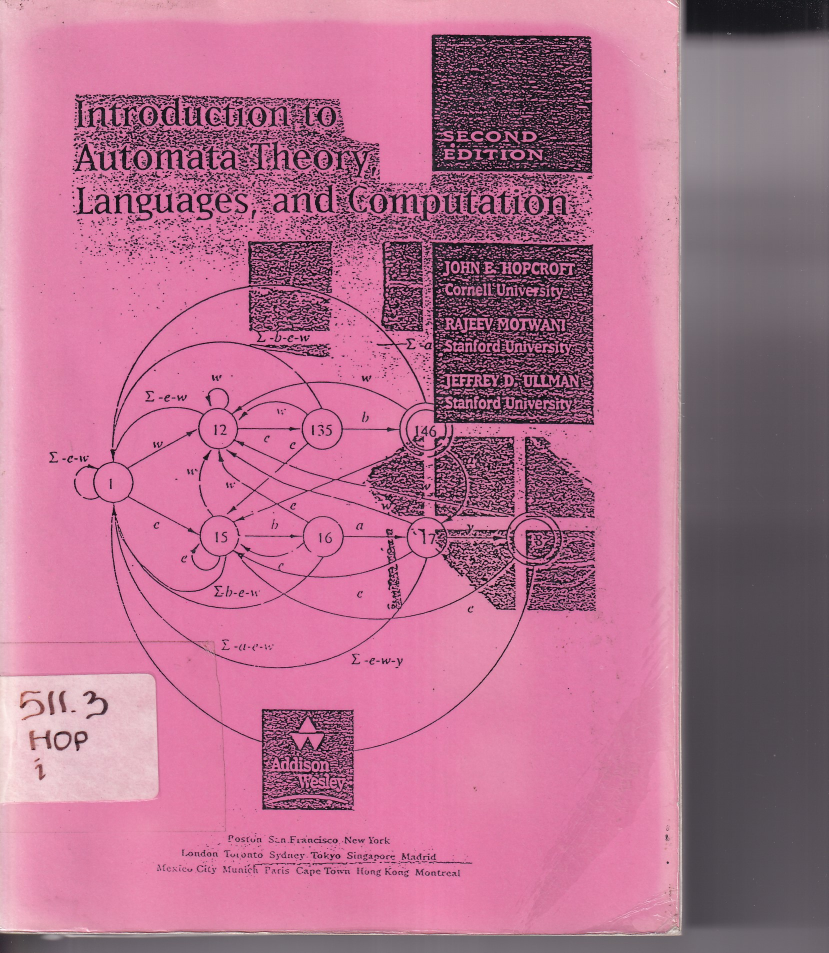 Introduction to Automata Theory Languages and Camputation