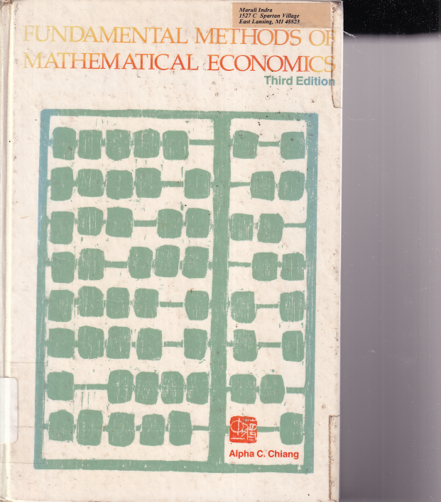 Fundamental Methods of Mathematical Economics
