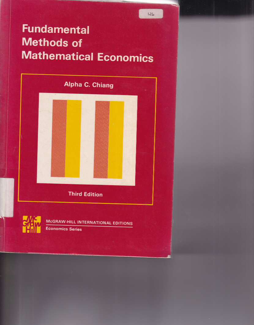 Fundamental Method of Mathematical Economics (Third Edition)