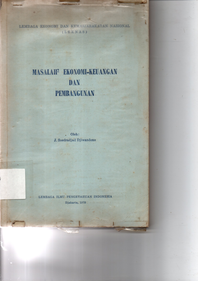 Masalah2 Ekonomi-Keuangan dan Pembangunan