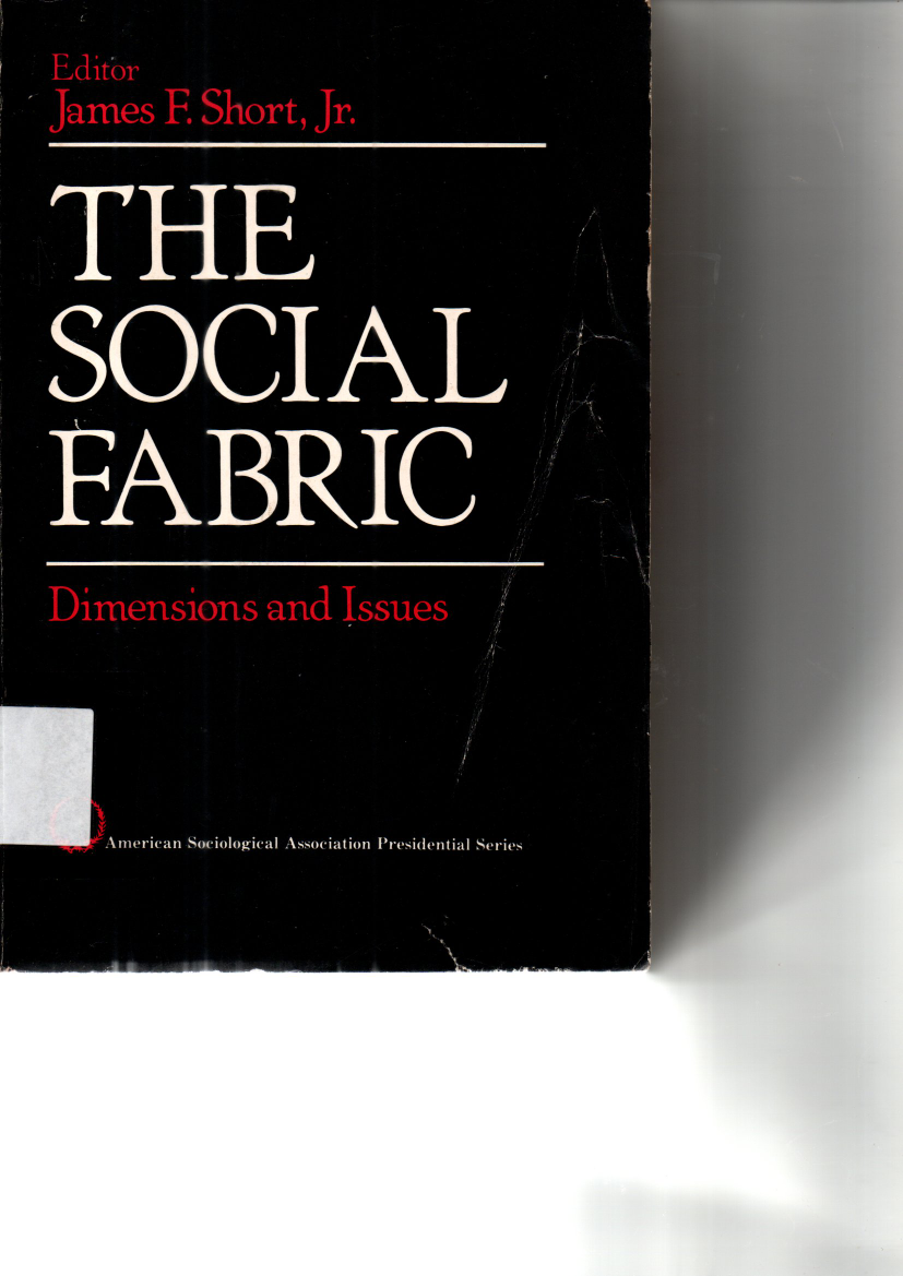 The Social Fabric Dimensions and Issues