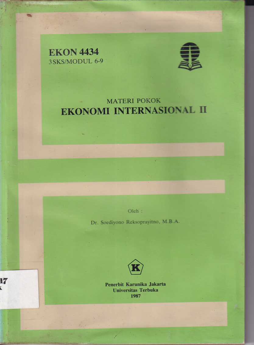 Materi Pokok Ekonomi Internasional II
