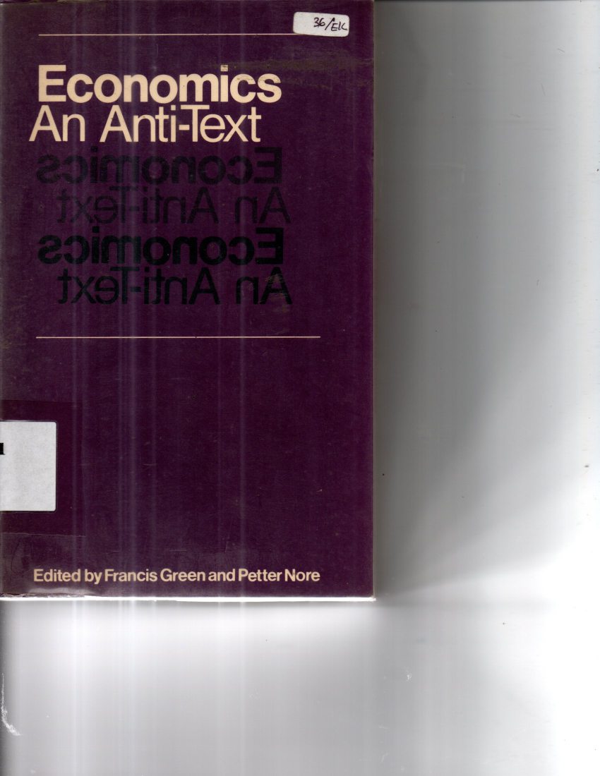 Economics An Anti-Text