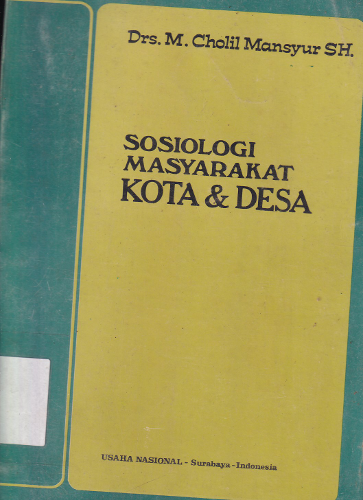 Sosiologi Masyarakat Kota &amp; Desa