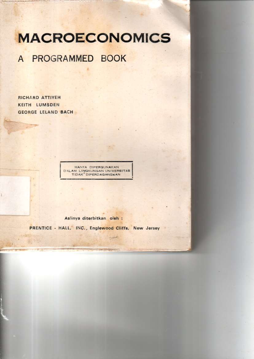 Macroeconomics A Programmed Book