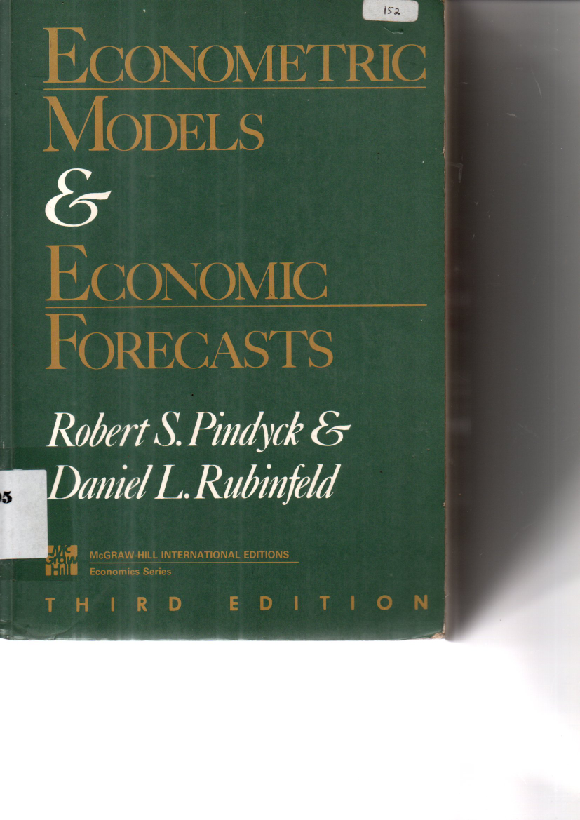 Econometric Models &amp; Economic Forecasts