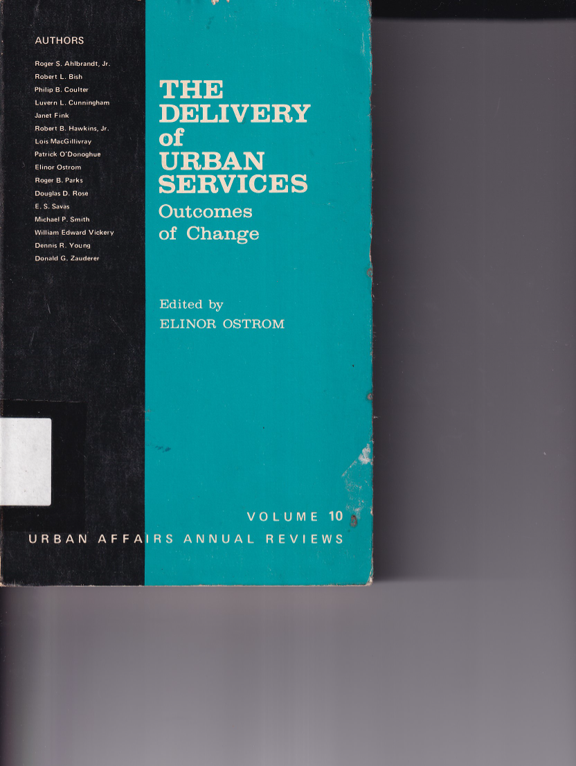 The Delivery of Urban Services Outcomes of Change