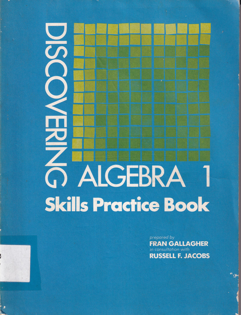 Discovering Algebra 1 Skills Practice Book