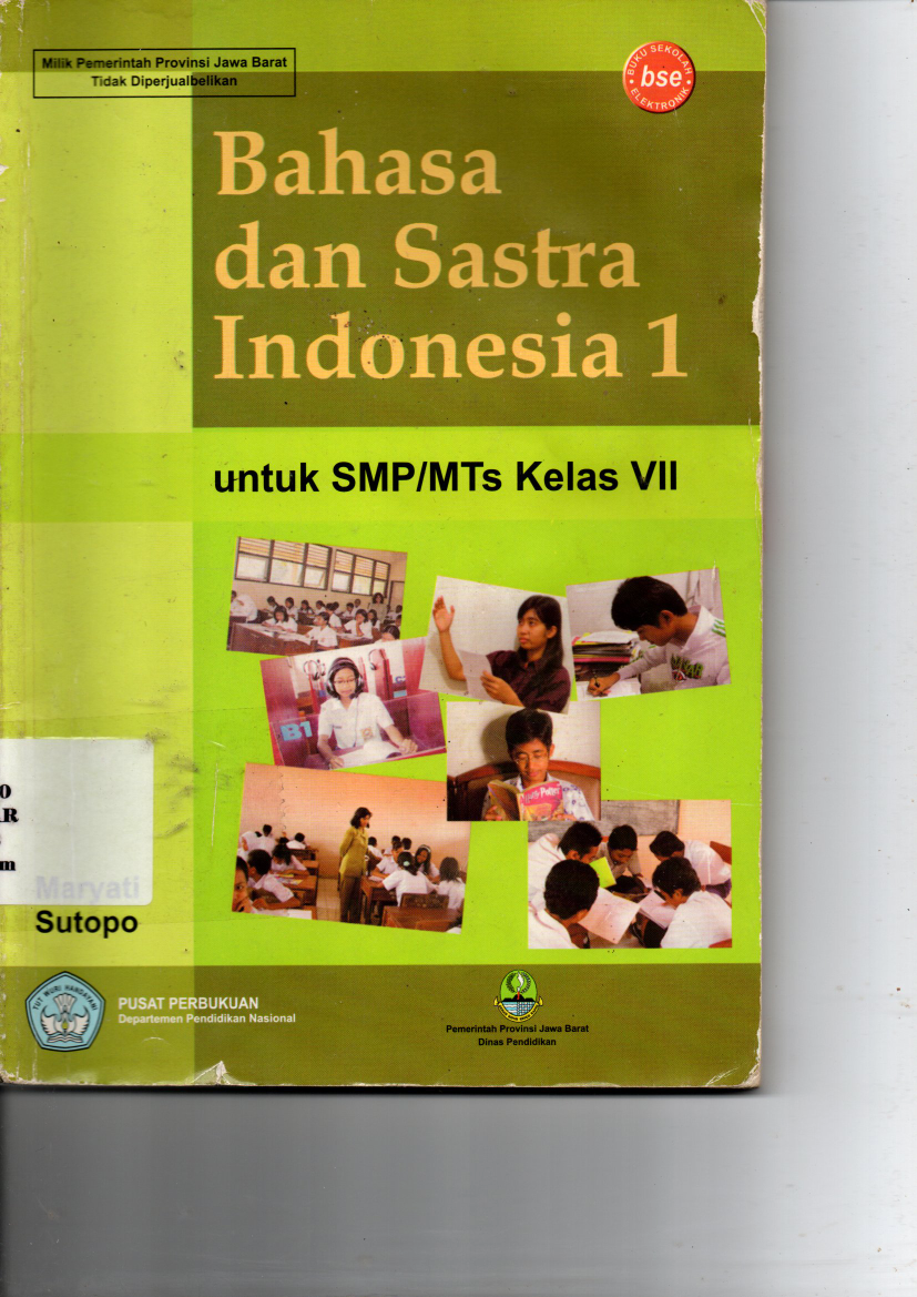 Bahasa dan Sastra Indonesia 1 Untuk SMP