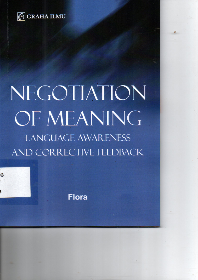 Negotiation of Meaning: Language Awareness and Corrective Feedback (Ed. 1)