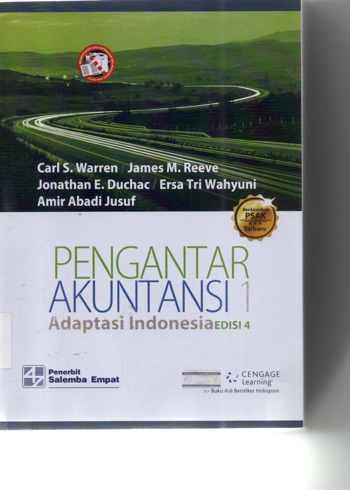 Pengantar Akuntansi Adaptasi Indonesia Accounting Indonesia Adaptation Edisi 25 Berbasis PSAK Terbaru ( Buku Sedang )