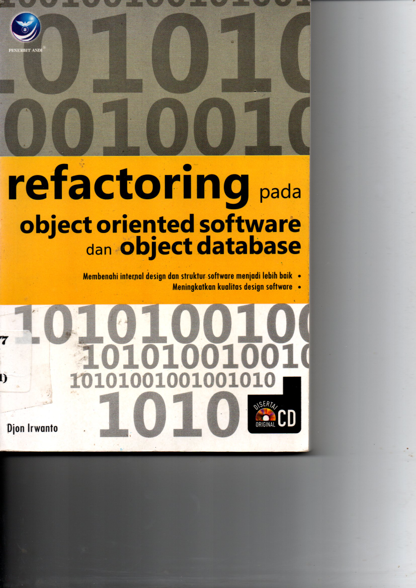 Refaktoring Pada Object Oriented Software dan Object Data Base
